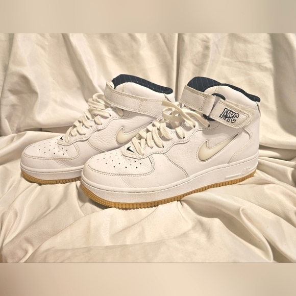 Nike Air Force 1 Mid QS Jewel NYC White Navy - Picture 2 of 7